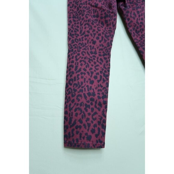 Social Standard by Sanctuary Ankle Pants Womens 12 Red Cheetah Print Skinny FIt - Picture 10 of 15